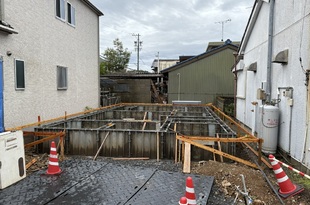 基礎工事3　立上りコンクリート打設